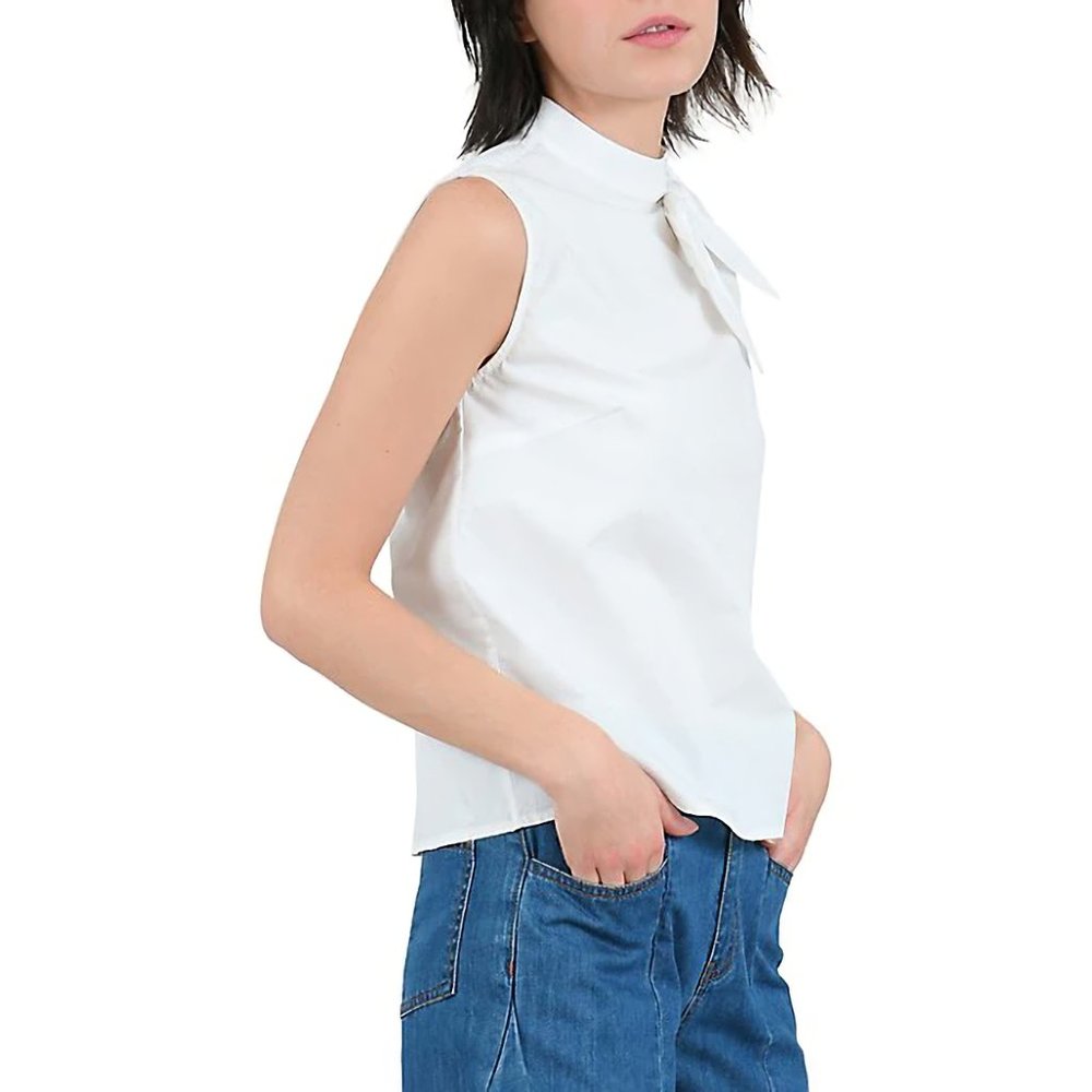 NEW! Molly Bracken Lili Sidonio Sleeveless Woven Cotton White Top, Size XS - Picture 5 of 13